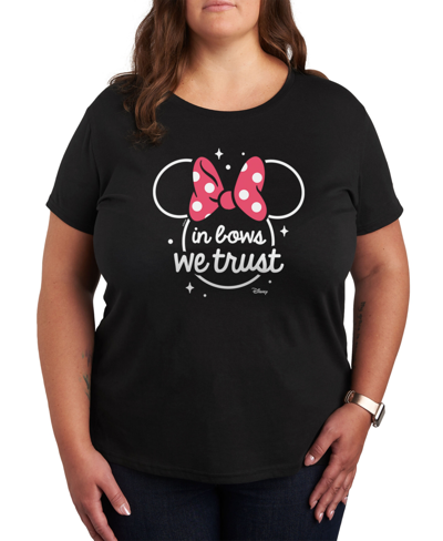 Shop Air Waves Trendy Plus Size Minnie Mouse Graphic T-shirt In Black