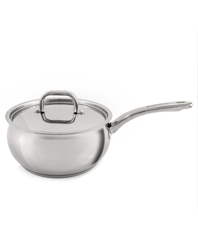 Shop Berghoff Belly 18/10 Stainless Steel 3.2 Quart Sauce Pan With Lid In Silver