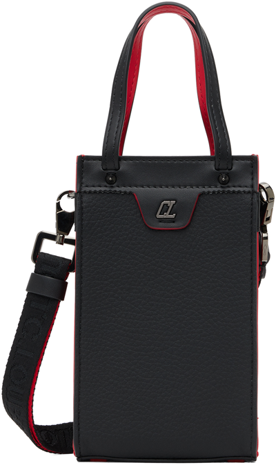 Shop Christian Louboutin Black & Red Nano Ruistote Bag In B378 Black/loubi/bla