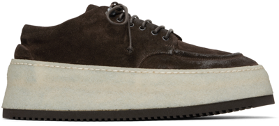 Shop Marsèll Brown Cassapana Sneakers In Black With Natural B