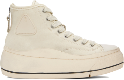 Shop R13 Off-white Kurt Sneakers In Ecru