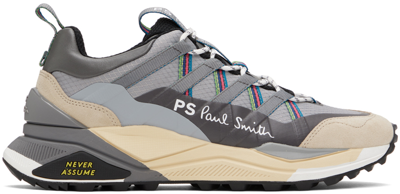 Shop Ps By Paul Smith Gray Coburn Sneakers In 70 Greys