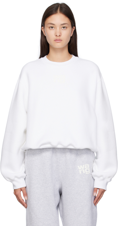Shop Alexander Wang T White Bonded Sweater In 100 White
