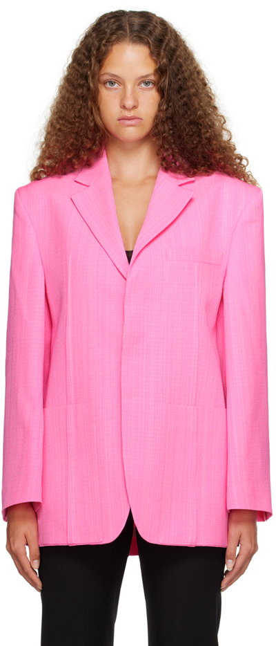 Shop Jacquemus Pink Le Chouchou 'la Veste D'homme' Blazer In 430 Pink