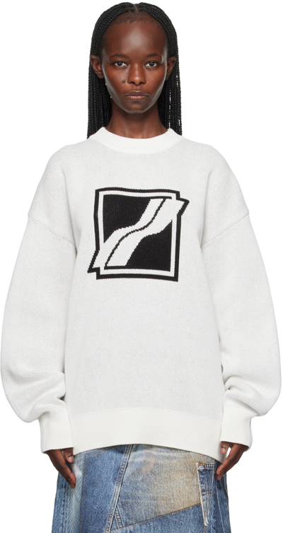 Shop We11 Done White Crewneck Sweater