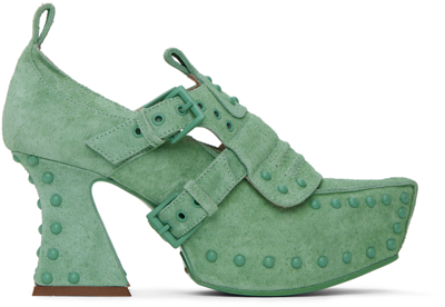Shop Knwls Green Precious Heels In Teal
