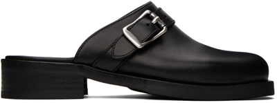 Shop Our Legacy Black Camion Mules In Black Leather