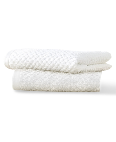 Shop Blue Loom Lilly Cotton And Rayon From Bamboo 2 Piece Hand Towel Set, 30" X 18" In White