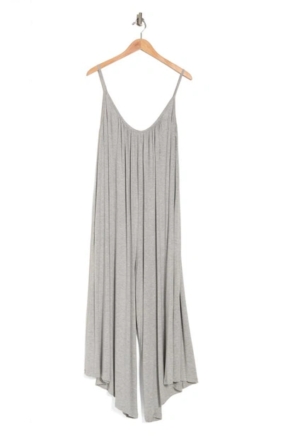 Shop Renee C Jersey Tank Jumpsuit In Heather Grey