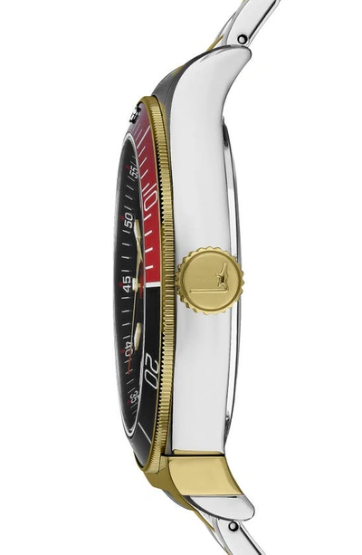 Shop Ferragamo 1898 Sport Chronograph Bracelet Watch, 44mm In Yellow Gold