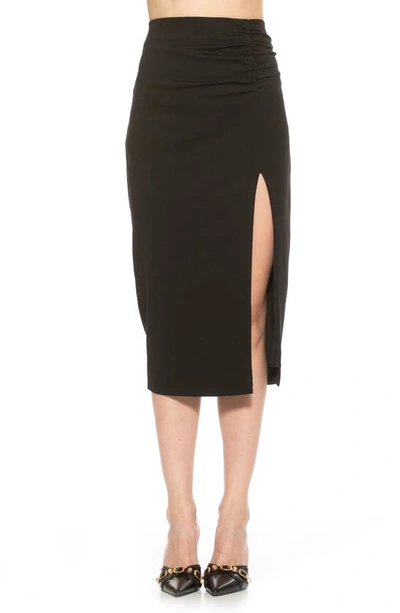 Shop Alexia Admor Zayla Ruched Pencil Skirt In Black