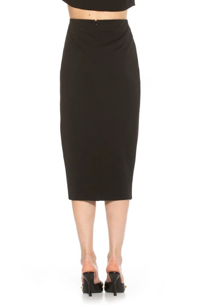 Alexia Admor Zayla Ruched Pencil Skirt In Black