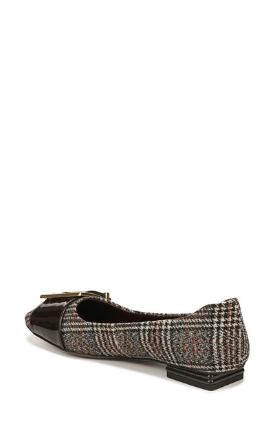 Shop Franco Sarto Tahlia Buckle Square Toe Flat In Brown