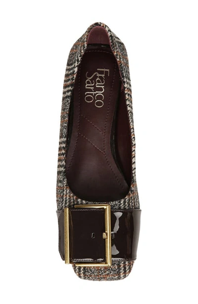 Franco Sarto Tahlia Buckle Square Toe Flat In Brown