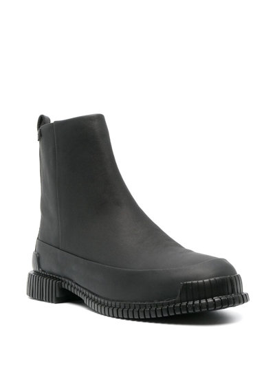 Shop Camper Pix Ankle Leather Boots In Black
