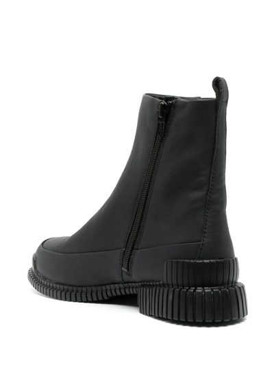 Camper Pix Ankle Leather Boots In Black