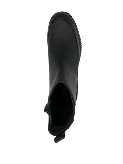 Camper Pix Ankle Leather Boots In Black