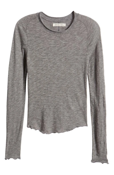 Shop Free People Be My Baby Long Sleeve T-shirt In Heather Grey