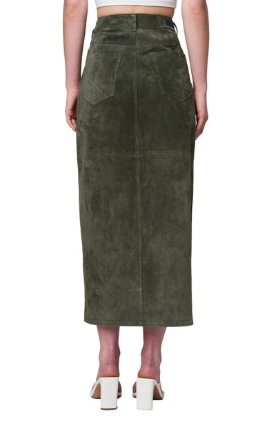 Blanknyc Suede Maxi Skirt In Hunter