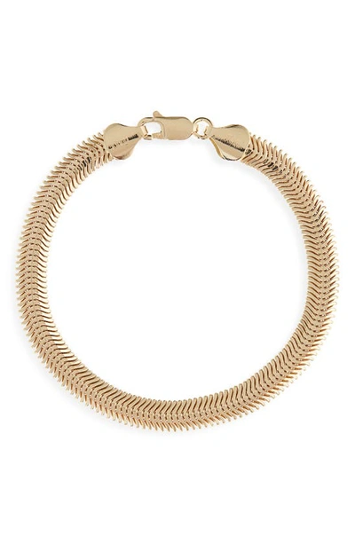 Shop Bony Levy 14k Yellow Gold Herringbone Chain Bracelet