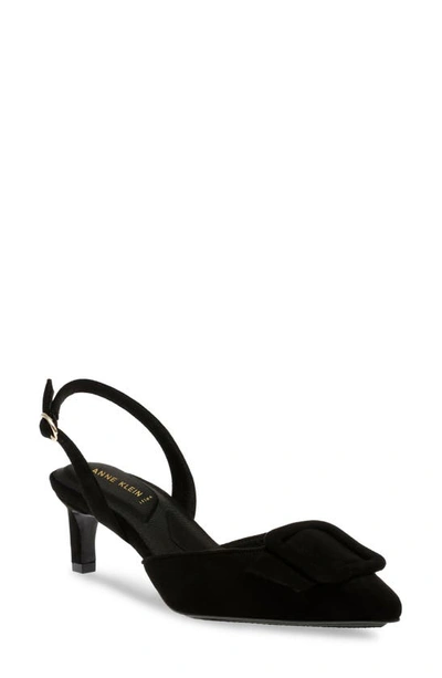 Shop Anne Klein Infinity Slingback Pump In Black