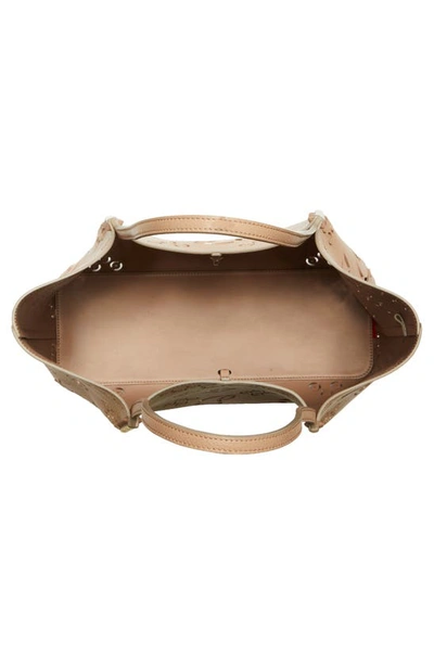Christian Louboutin Cabarock Small Loubinthesky Perforated Tote Bag In Roca/ Roca