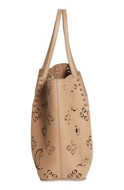 Shop Christian Louboutin Large Cabarock Loubinthesky Perforated Leather Tote In Roca/ Roca