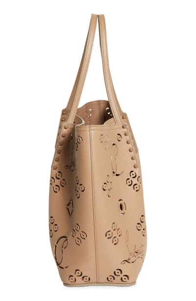 Christian Louboutin Cabarock Small Loubinthesky Perforated Tote Bag In Roca/ Roca