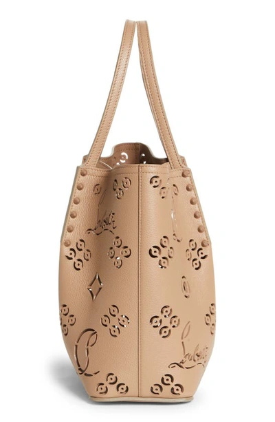 Shop Christian Louboutin Small Cabarock Loubinthesky Perforated Leather Tote In Roca/ Roca
