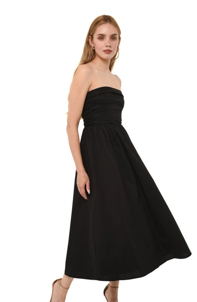Shop Wayf Convertible Strapless Dress In Black