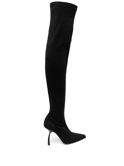 Shop Piferi 110mm Knee-length Boots In Black