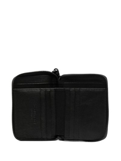 Shop Dsquared2 Icon Logo-print Leather Wallet In Schwarz