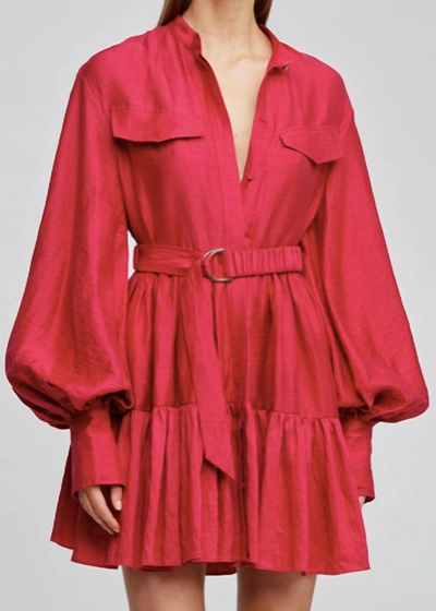 Shop Acler Lalor Dress In Berry In Pink