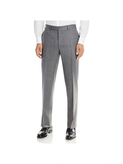 Shop Canali Mens Wool Suit Separate Dress Pants In Grey