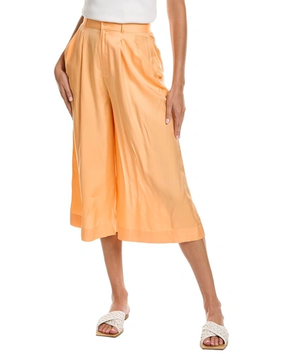 Shop Equipment Crop Silk-blend Pant In Orange