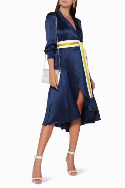 Shop Alexis Turner Dress In Navy In Blue