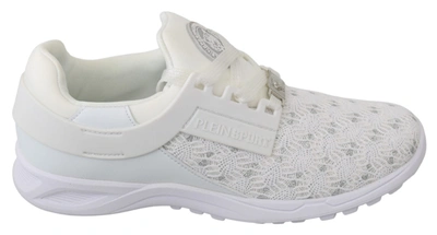 Philipp Plein White Polyester Casual Sneakers Shoes In White