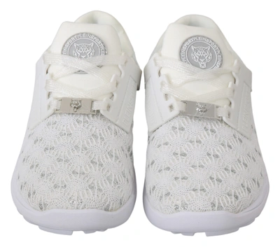Philipp Plein White Polyester Casual Sneakers Shoes In White