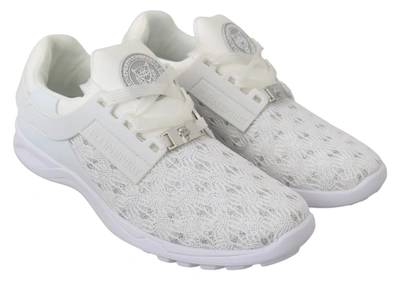 Philipp Plein White Polyester Casual Sneakers Shoes In White
