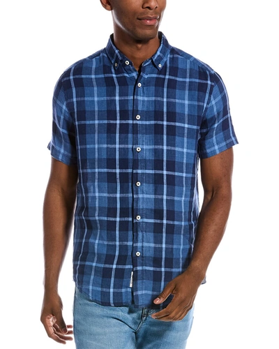 Shop Heritage By Report Collection Linen Shirt In Blue