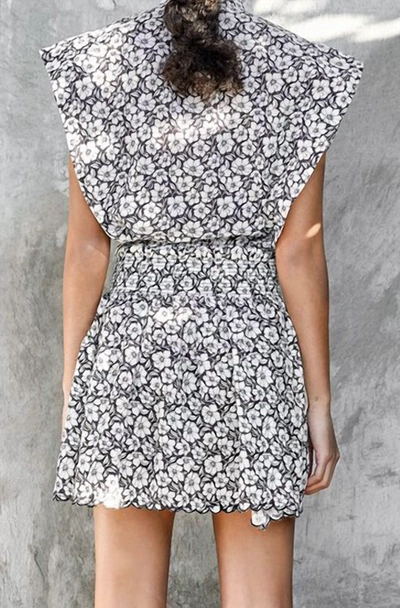 Christy Lynn Ava Skirt In Black Posey Print In Multi