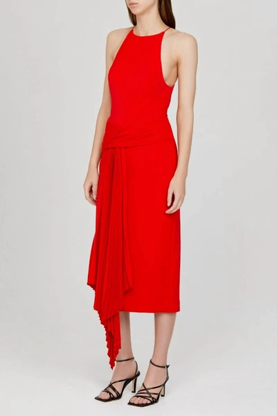 Shop Acler Bercy Dress In Cherry In Red