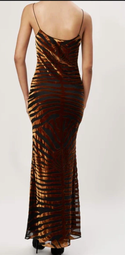 Ronny Kobo Scarlett Spaghetti-strap Burnout Velvet Midi Dress In Multi
