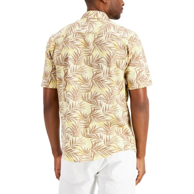 Shop Alfani Mens Knit Point-collar Button-down Shirt In Multi
