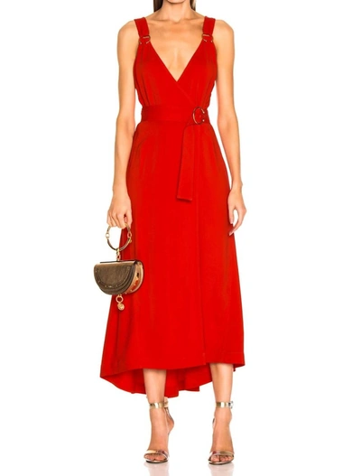Shop A.l.c Haley Dress In Poppy In Red