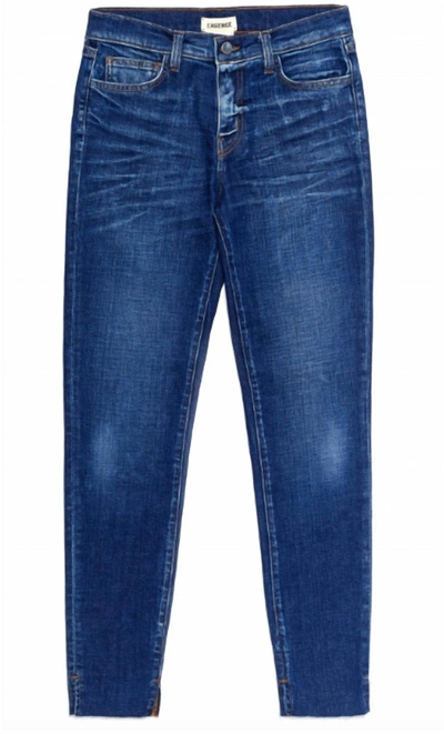 Shop L Agence Nicoline High Rise French Slim Jeans In Diamond In Blue