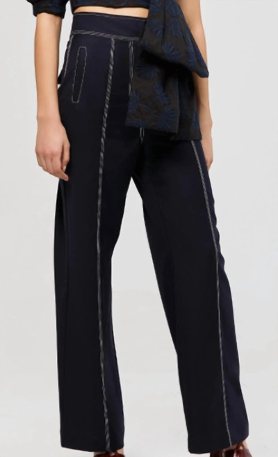 Shop Acler Acton Pant In Steel Blue