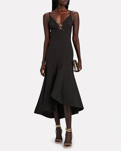 Shop Acler Marine Sleeveless Midi Dress In Black