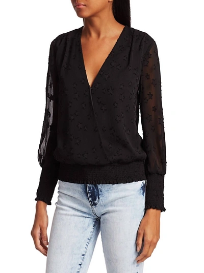 Shop L Agence Dulce Star Cross-front Top In Black