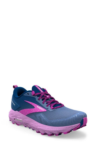 Shop Brooks Cascadia 17 Trail Running Shoe In Navy/ Purple/ Violet